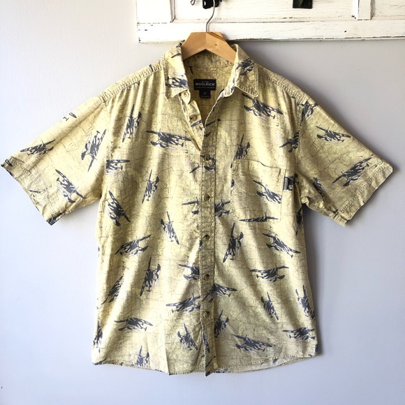 Woolrich Aviation Clover Planes Cotton Button Down - Picture 7 of 7